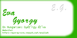 eva gyorgy business card